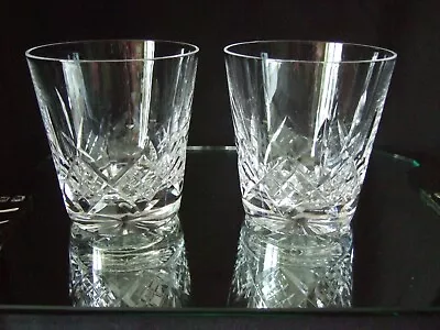 Buy Pair Of Lead Crystal Whisky Tumblers Rocks Spirits Glasses  CW3 • 5.99£