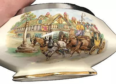 Buy Royal Winton Salad Bowl With Pattern Depicting Horse Scenes Vintage 18cm Wide • 2.99£