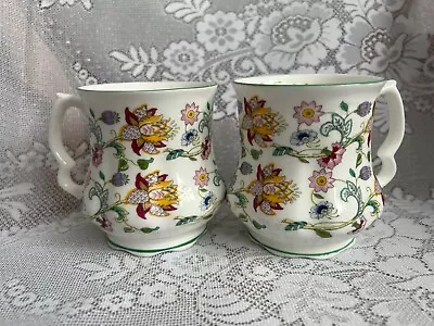 Buy 2 X Minton Haddon Hall Chintz Footed Mugs Excellent Condition • 12.99£