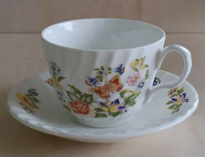 Buy Aynsley England Cottage Garden Cup And Saucer Duo Butterflies Flowers • 6£
