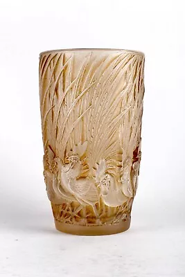 Buy Sepia René Lalique R.Lalique Stained Glass Patina Roosters & Feathers Vase • 1,559.64£