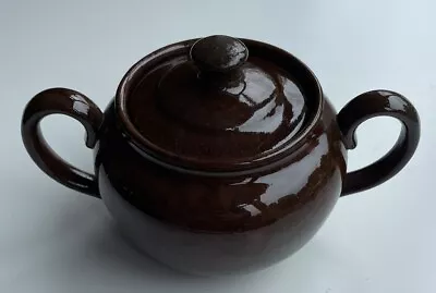 Buy Vintage SADLER Pottery Brown Betty Sugar Bowl With Double Handles & Lid 1930/40s • 5£