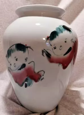 Buy Old Stoneware Porcelain Children Jar Vase Unique Mint Condition • 27.91£