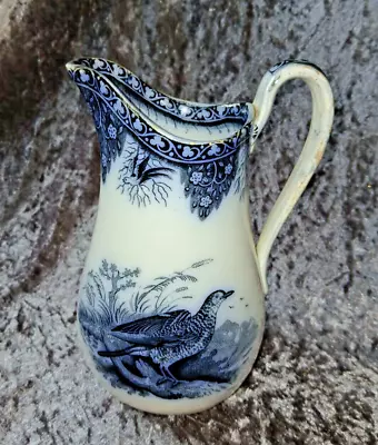 Buy  Swansea Pottery D J EVANS Blue And White Jug Bird Pattern 6.5  • 39.99£