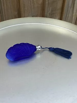 Buy Pretty Cobalt Blue Shell Shaped Perfume Bottle With A Blue Tassel  • 4.99£