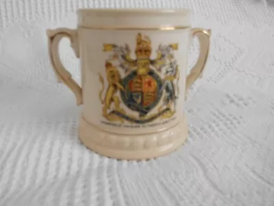 Buy Coronation 1953 Two Handled Tankard Brentleigh Staffordshire Pottery • 5.50£