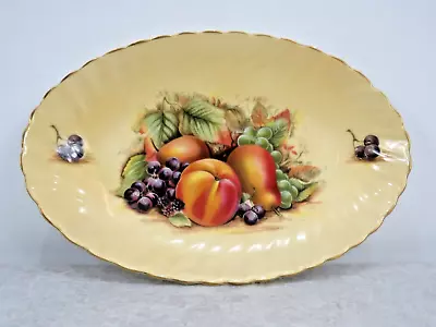 Buy Aynsley Orchard Gold  Fallen Fruit  Fluted Dish • 15£