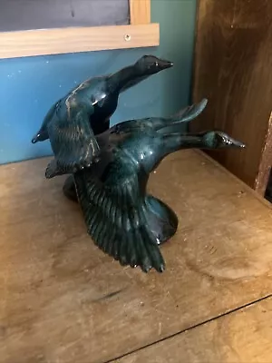 Buy 2 FLYING GEESE BIRDS By Blue Mountain Pottery • 50£