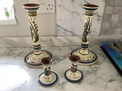 Buy 4 X Vintage Devon Motto Ware Candle Sticks Very Collectable • 48£