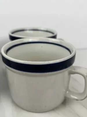 Buy Vintage Blue Monterrey Stoneware By MSI 4 Coffee Cups • 21.90£