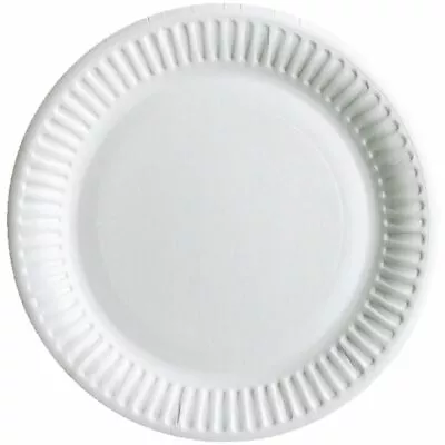 Buy Paper Plates Disposable 100 White Card Board Party Plates Buffet 6  7  9  • 6.95£