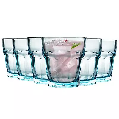 Buy Bormioli Rocco 12x Tumbler Glasses Hiball Drinks Water Tumblers X12 270ml Blue • 36£