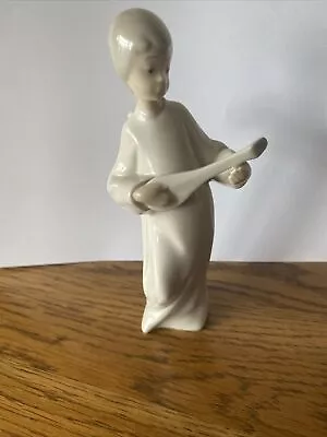 Buy Nao/lladro Figurines Pre Owned Angel Playing Guitar/lute Vgc Lovely • 9.50£