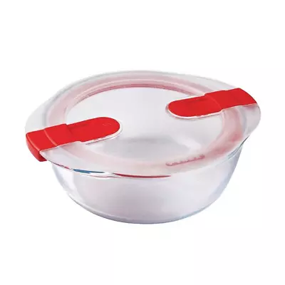 Buy Pyrex Cook & Heat Round Dish With Lid Plastic/Glass Microwavable Food Storage • 11.94£