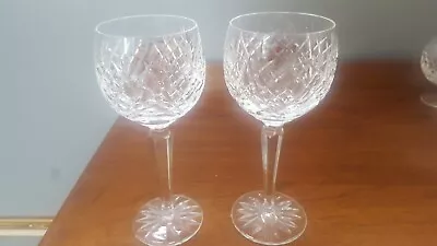 Buy Pair Of Vintage Waterford Crystal Donegal Hock Wine Glasses - 7.25  Etched • 50£