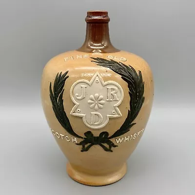 Buy Antique Royal Doulton Lambeth JRD Scotch Whiskey Flask Stoneware Jug 7.75  • 65.24£