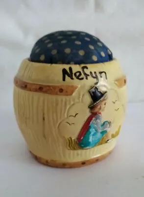 Buy Pin Cushion Manor Ware Barrel Nefyn Memorabilia  Vintage Collectable • 8.99£