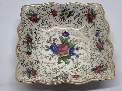 Buy Midwinter Square Semi Porcelain Burslem Staffordshire Bowl Floral Vintage • 11£