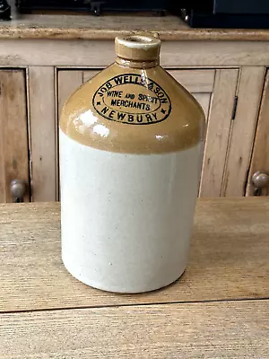 Buy Vintage Flagon Stoneware Newbury Job Wells & Son Wine & Spirit Merchants Display • 24.95£