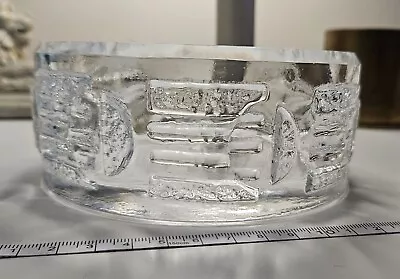 Buy Edenfalk Skruf Glass Bowl - Scandinavian Art Glass - Signed - Vintage - Kitsch • 25£
