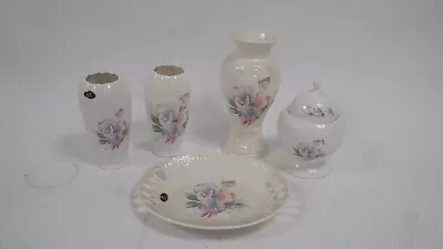 Buy Aynsley Little Sweetheart Fine Bone China Vase & Dish Set - 5 Pieces Collectable • 9.99£