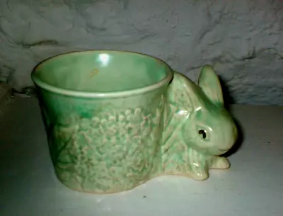 Buy Vintage Rare Avon Ware Green Snub Nose Rabbit Planter Vase • 20£