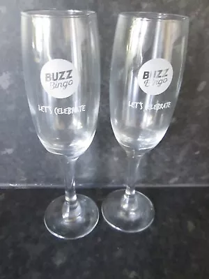 Buy Buzz Bingo Champagne Flute Wine Glass - Lets Celebrate X 2 • 6£