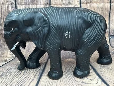 Buy Vintage Ceramic African Elephant Ornament-Black-Decorative Figure-16.5 Cm High • 9.99£