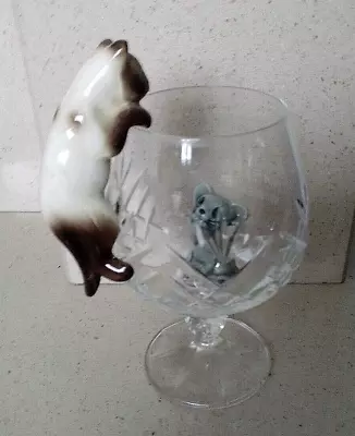 Buy Vintage Cat & Mouse Novelty - To Be Displayed In A Glass.   Glass NOT Included. • 8.95£