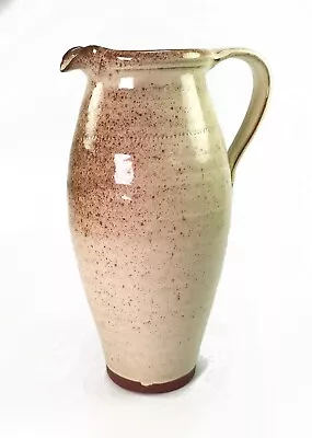 Buy Studio Pottery XL Jug 33cm Earthenware Cream Glazed Trevor Pictor • 45£