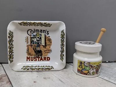 Buy Colmans Mustard Lord Nelson Pottery Advertising Mustard Pot And Plate/Ashtray • 14.99£