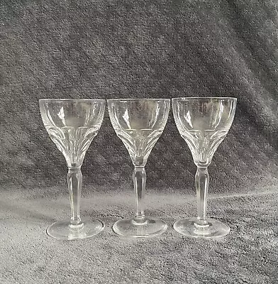 Buy Antique Vintage French Hand Blown Petal Cut Crystal Glass Cordials Set • 37.28£