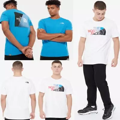 Buy The North Face Mens T Shirt Bad Glasses Clear Lake Blue White Cotton Crew Tee • 19.99£