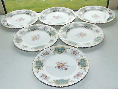 Buy Royal Albert Fine Bone China Berkeley Pattern 6 X Dessert Plates 20.5cm • 18£