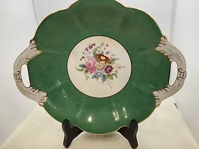 Buy JUNETIME GREEN COALPORT FLORAL 2 HANDLED DISH BONE CHINA Marked Made In England • 20.50£