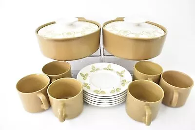 Buy J & G Meakin Dinnerware Job Lot X 14 Maidstone Design Ceramic Brown & Cream • 14.99£