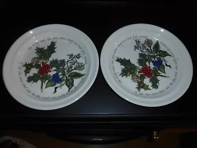 Buy Portmeirion,  X 2   Dinner Plates,  The Holly & The Ivy • 5.50£