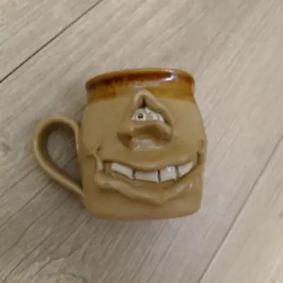 Buy Ugly Pottery Face Mug With Handle Handmade And Glazed • 7.01£