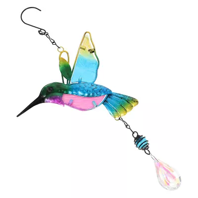 Buy Glass Bird Suncatcher Hanging Hummingbird Ornament Clear Bird Ornaments • 9.99£