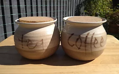 Buy Barbara Davidson Larbert Pottery Scottish Stoneware Tea & Coffee Jar Set • 19.99£