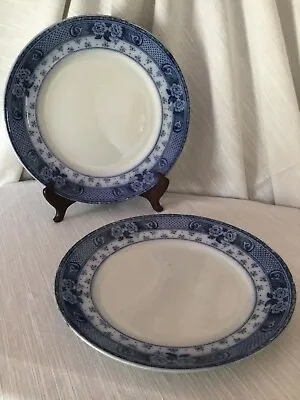 Buy Antique Blue & White Staffordshire X2 Plates WEIR Ford & Sons Burslem England  • 9.31£