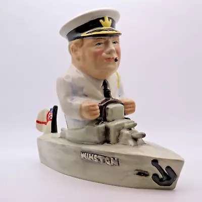 Buy Bairstow Manor, Winston Churchill In A Ship WWII Royal Navy Figurine 23cm Long • 75£