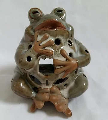 Buy REDUCED ❀ڿڰۣ❀ STUDIO POTTERY  Froggie The Frog Prince TEA LIGHT  Candle HOLDER ❀ • 24.99£
