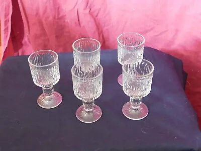Buy Vintage Set Of 5 Sherry Glasses Ravenhad's Siesta Range • 10£