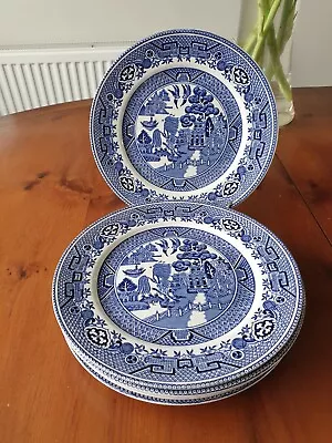 Buy 6  W. ADAMS & SONS STAFFORDSHIRE WILLOW PATTERN  SIDE PLATES C1891 - Early 1900s • 55£