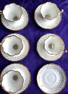 Buy Rare Fine English Bone China Imperial Warranted 22k Gold Tea Set Cups & Saucers • 39.99£