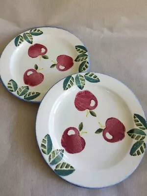 Buy Poole Pottery Dorset Fruits X 2 Red Apple Side Plates 17.5 Cm Wide • 12£