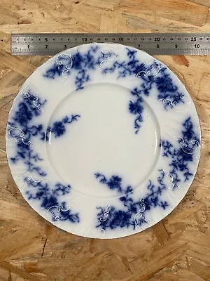 Buy Ridgways England Luncheon Plate 8 7/8  Flow Blue Antique Unmarked • 15£