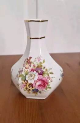 Buy Hammersley Fine Bone China Small Hexagonal Posy Vase With Floral Decoration 10cm • 7.50£