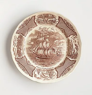 Buy Vintage Collector Plate Alfred Meakin Sepia Fair Winds The Friendship Of Salem • 5.99£